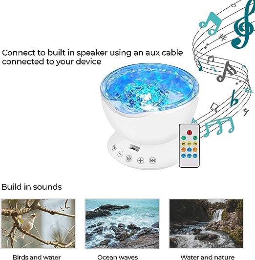 Lumina Ocean Wave Projector with Sounds and Speaker, Learning SPACE