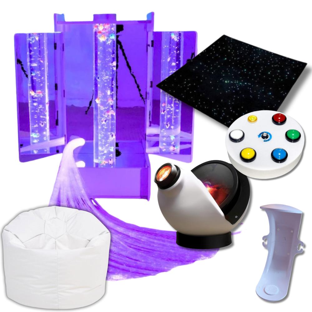 Lumina Small Sensory Portable Room + Room Extras Set-Home Sensory Bundles,Lumina,Multi-Connect,Portable Sensory Rooms,Ready Made Sensory Rooms,Sensory,Sensory Processing Disorder,Sensory Room Furniture,Sensory Room Lighting,spim value pack-Learning SPACE