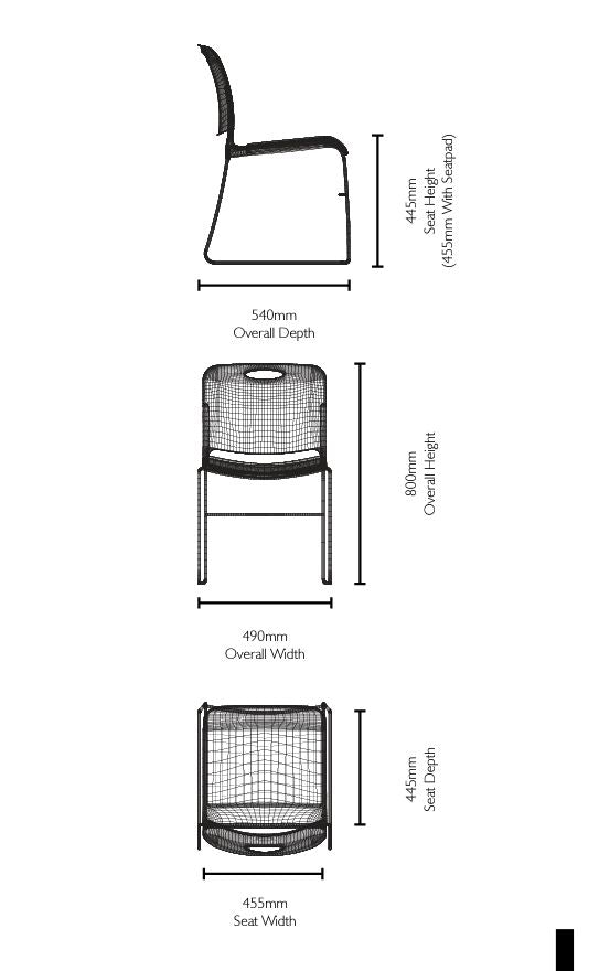 Maestro HD Padded Stacking Chair, Learning SPACE