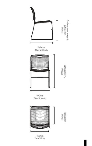 Maestro HD Padded Stacking Chair, Learning SPACE
