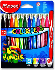 Maped Color'peps Jungle Colour Markers - Pk 12-Art Materials,Arts & Crafts,Back To School,Drawing & Easels,Early Arts & Crafts,Maped Stationery,Primary Arts & Crafts,Stationery,Stock-Learning SPACE