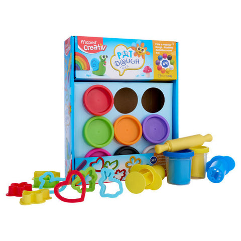 Maped Creativ Play Dough Set - 9 x 56g Pots & Accessories-Art Materials,Arts & Crafts,Early Arts & Crafts,Messy Play,Modelling Clay,playdough,Primary Arts & Crafts-Learning SPACE