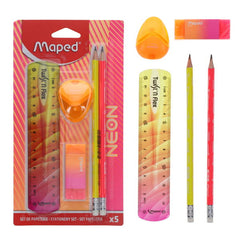 Maped Neon 5-Piece Stationery Kit, Learning SPACE