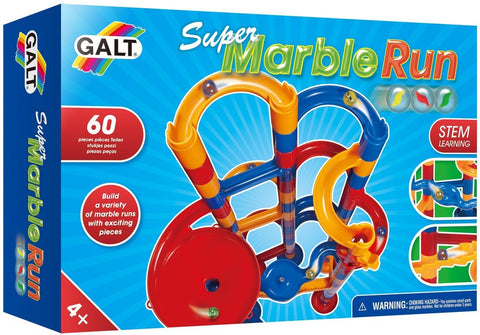 Marble Run - Super Set: 60-Piece Building Fun for Kids-Additional Need,Cause & Effect Toys,Engineering & Construction,Fine Motor Skills,Galt,Gifts for 5-7 Years Old,Learning Activity Kits,Maths,Primary Maths,S.T.E.M,Shape & Space & Measure,Stacking Toys & Sorting Toys,Stock,Tracking & Bead Frames-Learning SPACE