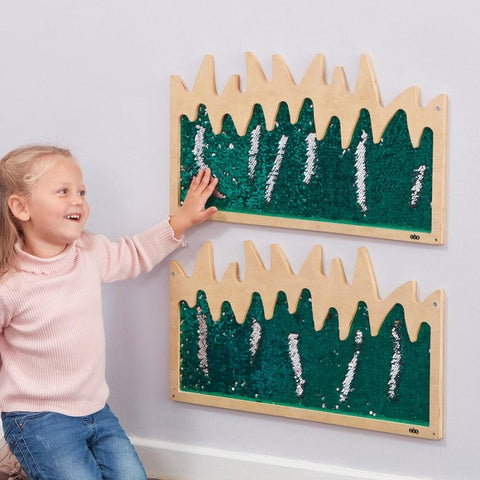 Mark Making Sequin Grass Board 2pk-Calmer Classrooms,Classroom Displays,Helps With,Nature Learning Environment,Nature Sensory Room,Sensory Wall Panels & Accessories,TTS Toys-Learning SPACE