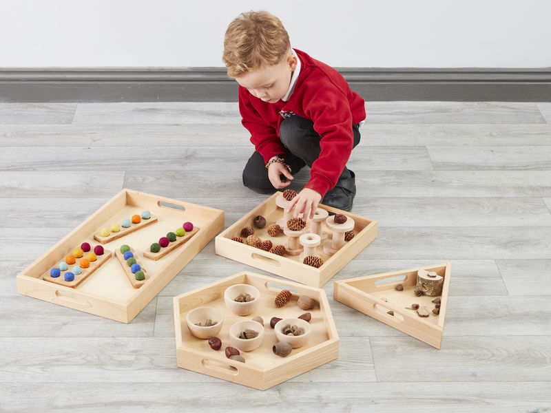 Maths Shape Trays (4Pk), Learning SPACE