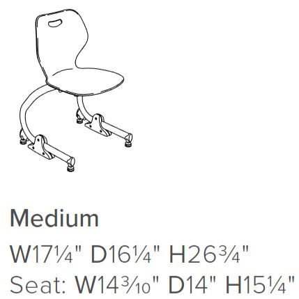 Medium Intellect Wave Rocker Chair - Chrome Surfs Up, Learning SPACE