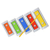 Halilit Melody Chimes with five colourful note bars in white frames and a yellow mallet