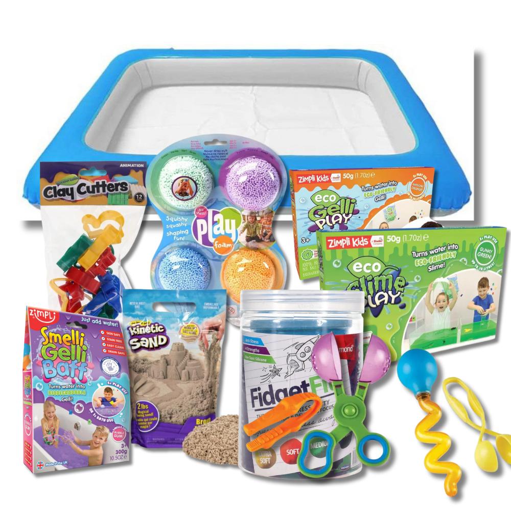 Messy Play Sensory Box-Arts & Crafts-Calmer Classrooms,Classroom Packs,excell2,Helps With,Learning Activity Kits,Messy Play,Outdoor Sand & Water Play,Playground Equipment,Sensory,sensory activity,Sensory Boxes,Water & Sand Toys,Wellbeing Furniture-Learning SPACE