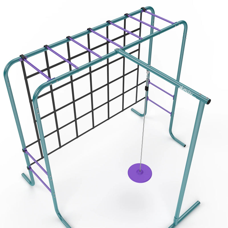 Metal Monkey Bars with Swing and Climbing Wall, Learning SPACE