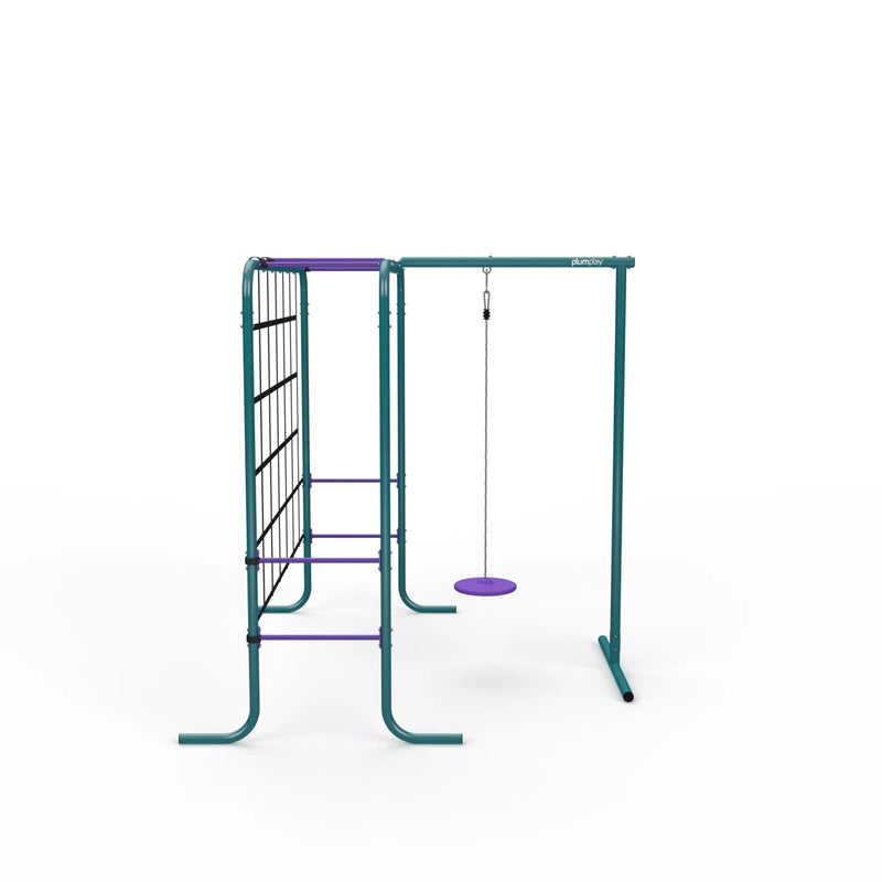 Metal Monkey Bars with Swing and Climbing Wall, Learning SPACE