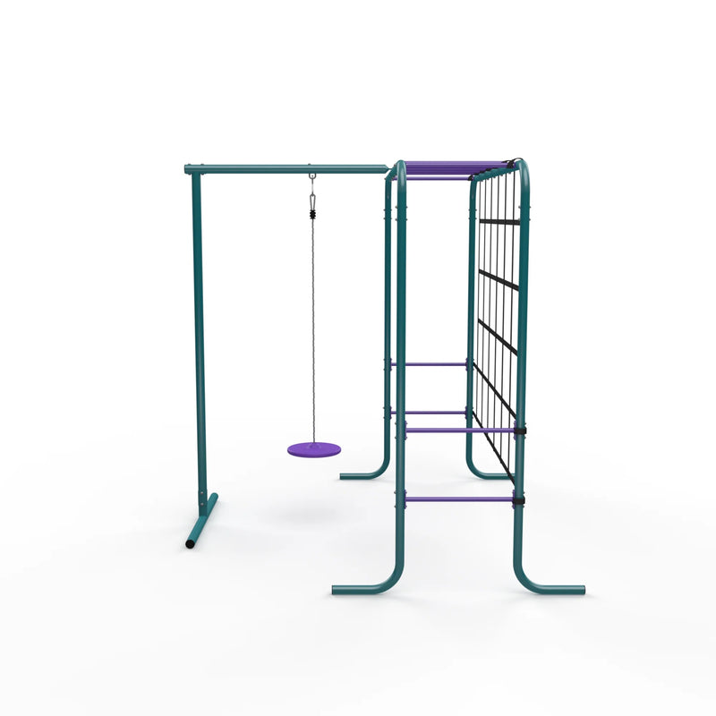 Metal Monkey Bars with Swing and Climbing Wall, Learning SPACE