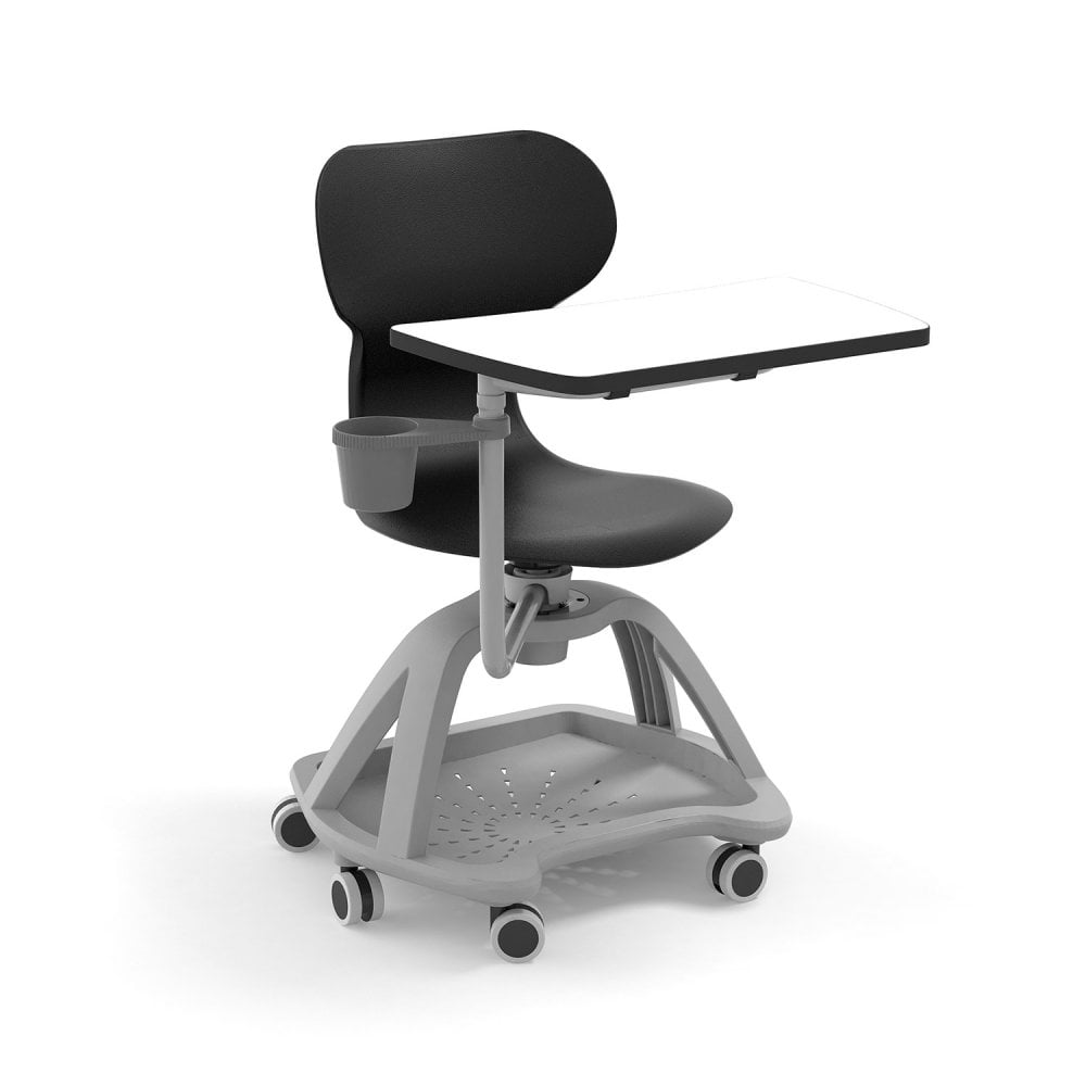 Mia Student Chair with Table-Classroom Chairs,Dropship,Dyslexia,Learning Difficulties,Movement Chairs & Accessories,Neuro Diversity,Seating,Wellbeing Furniture-Black-LS1036B-Learning SPACE