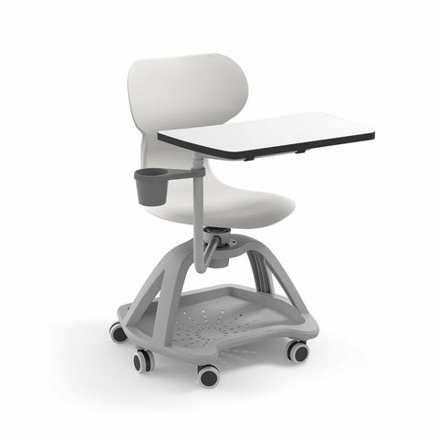 Mia Student Chair with Table-Classroom Chairs,Dropship,Dyslexia,Learning Difficulties,Movement Chairs & Accessories,Neuro Diversity,Seating,Wellbeing Furniture-White-LS1036W-Learning SPACE