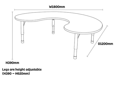 Milan Group Table-Classroom Table,Furniture,Height Adjustable,Horseshoe,Milan,Profile Education,Table,Wellbeing Furniture-Learning SPACE