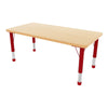 Milan Rectangular Tables - 6 or 8 Seater-Classroom Table,Furniture,Height Adjustable,Milan,Profile Education,Rectangular,Table,Wellbeing Furniture-Red-6 - Seater-KB4-ML202-05-Learning SPACE