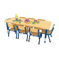 Milan Rectangular Tables - 6 or 8 Seater, Blue 8 - Seater Learning SPACE