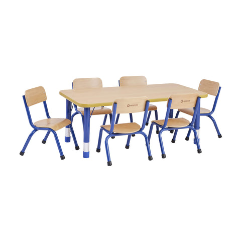 Milan Rectangular Tables - 6 or 8 Seater-Classroom Table,Furniture,Height Adjustable,Milan,Profile Education,Rectangular,Table,Wellbeing Furniture-Learning SPACE