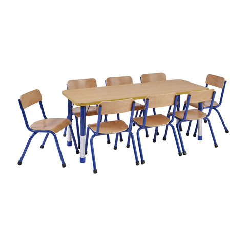 Milan Rectangular Tables - 6 or 8 Seater-Classroom Table,Furniture,Height Adjustable,Milan,Profile Education,Rectangular,Table,Wellbeing Furniture-Learning SPACE