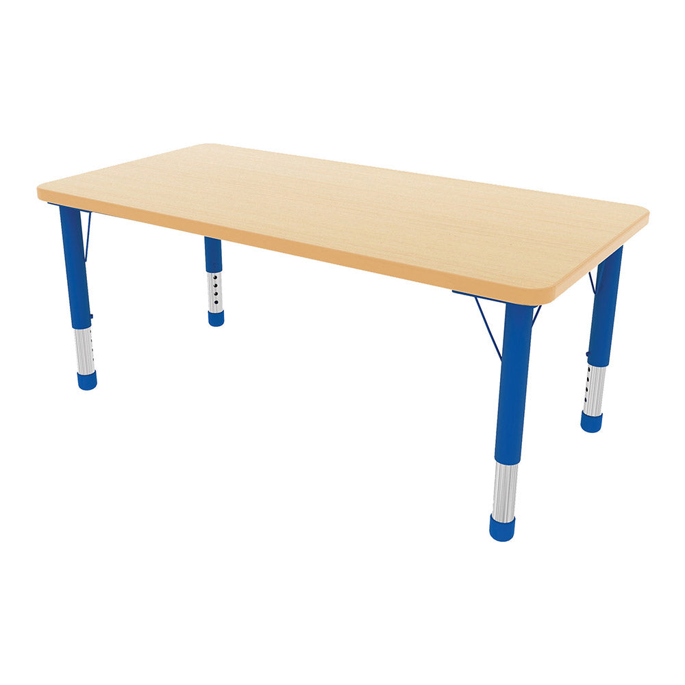 Milan Rectangular Tables - 6 or 8 Seater-Classroom Table,Furniture,Height Adjustable,Milan,Profile Education,Rectangular,Table,Wellbeing Furniture-Blue-6 - Seater-KB4-ML202-08-Learning SPACE