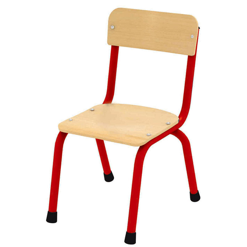 Milan Stackable Chairs, Red 6-8 Years Learning SPACE