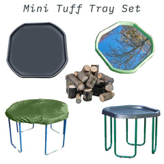 Mini Tuff Tray Set - Includes Tray, Mirror, Stand, Cover and Construction Columns-Classroom Furniture,Classroom Resources,Cosy Direct,Messy Play,Sand & Water Trays,Tuff Tray-Learning SPACE