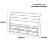 Modern Thrifty 6 Compartment Book Storage with 6 Clear Trays, Learning SPACE