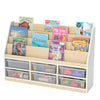 Modern Thrifty 6 Compartment Book Storage with 6 Clear Trays, Learning SPACE