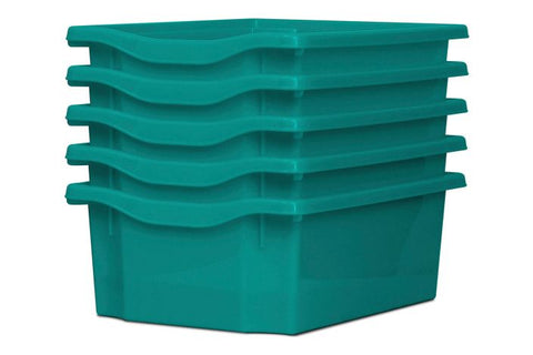 Monarch Trays Multi Packs, Double (5 Pack) Turquoise Learning SPACE
