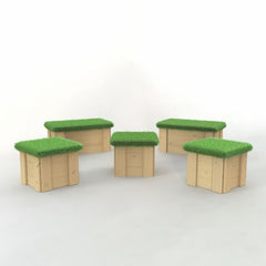 Moveable Artificial Grass-Topped Seat Package, Learning SPACE