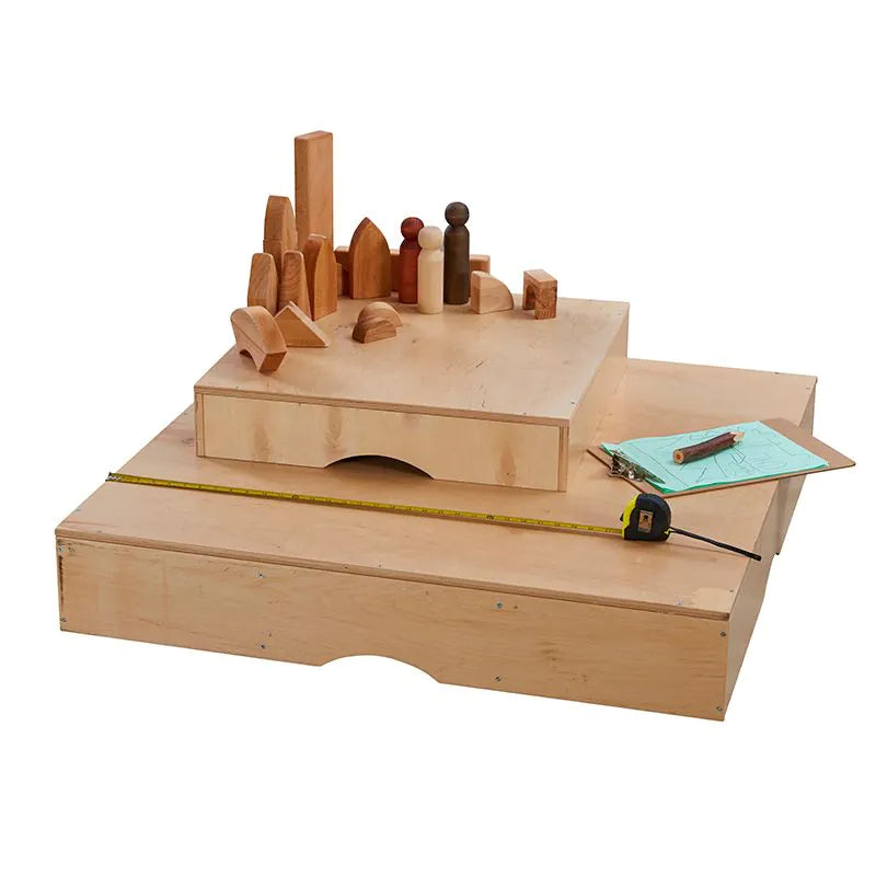Multi-Level Block Building Construction Platforms 2Pk, Learning SPACE