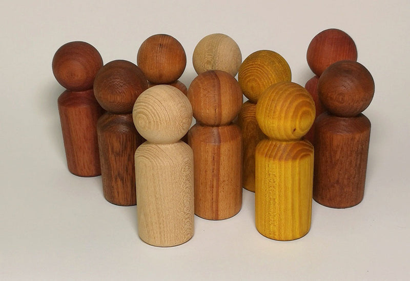 Multicultural Wooden Peg People (10Pk), Learning SPACE