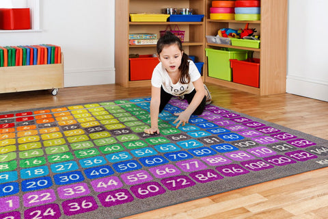 Multiplication Grid 2x2m Carpet-Dropship,Educational Carpet,Kit For Kids,Mats & Rugs,Multi-Colour,Multiplication & Division,Rugs,Square,Wellbeing Furniture-Learning SPACE