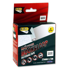 Multipurpose Hook & Loop Fastening Tape - White 5m, Learning SPACE