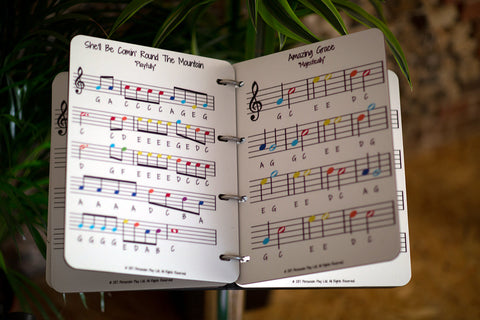 Music Book (Four Music Sheets/8 Songs) - Sensory Garden, Learning SPACE