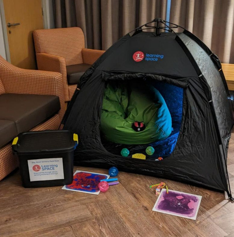 MySpace Sensory Pop-Up Dark Den Tent, Learning SPACE