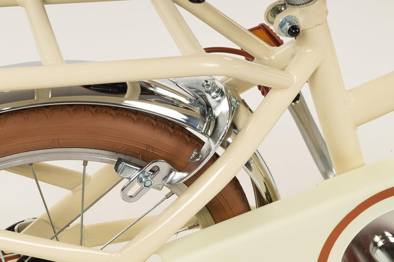 Natural Beige Toimsa Vintage Bicycle 16inch wheels for younger Children, Learning SPACE