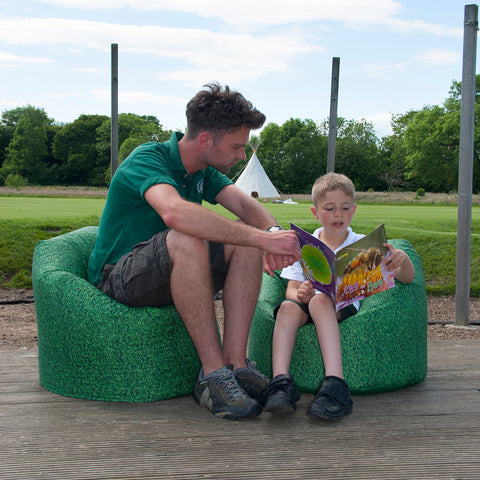 Natural Grass Children's Bean Bag Chair-Bean Bags,Bean Bags & Cushions,Eden Learning Spaces,Gifts for 5-7 Years Old,Gifts for 8+,Nature Learning Environment,Nature Sensory Room,Nurture Room,Sensory Garden,Stock,Wellbeing Furniture-Learning SPACE