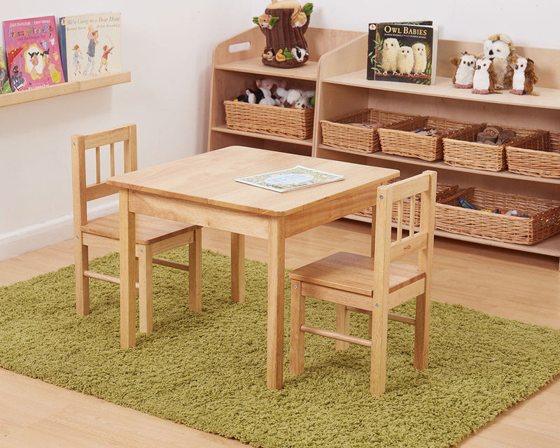 Natural Wood Table And Chairs (3Pk), Learning SPACE