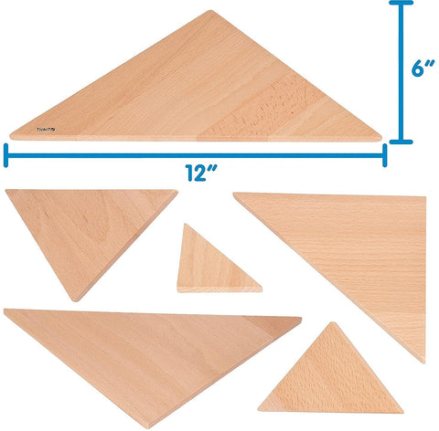 Natural Wooden Architect Triangular Panels - Pk6-Building Blocks,SCOTEXCEL,Sensory,sensory activity,Shape & Space & Measure,Stacking Toys & Sorting Toys,Stock,Tactile Toys & Books,TickiT,Wooden Toys-Learning SPACE