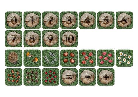 Natural World Counting Indoor/Outdoor 35 Mini Placement Carpets with holdall, Learning SPACE
