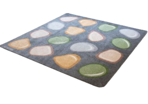 Natural World™ Carved Placement 2x2m Carpet-Dropship,Kit For Kids,Mats & Rugs,Nature Sensory Room,Neutral Colour,Placement Carpets,Rugs,Square,Wellbeing Furniture-Pebble-MAT1300-Learning SPACE