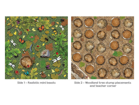 Natural World™ Woodland Double Sided 2x2m Carpet, Learning SPACE