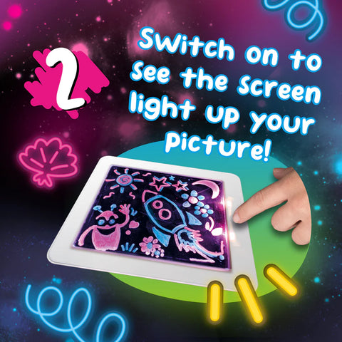 Glowpad Neon Glowpad Light Up Drawing Tablet | Learning SPACE