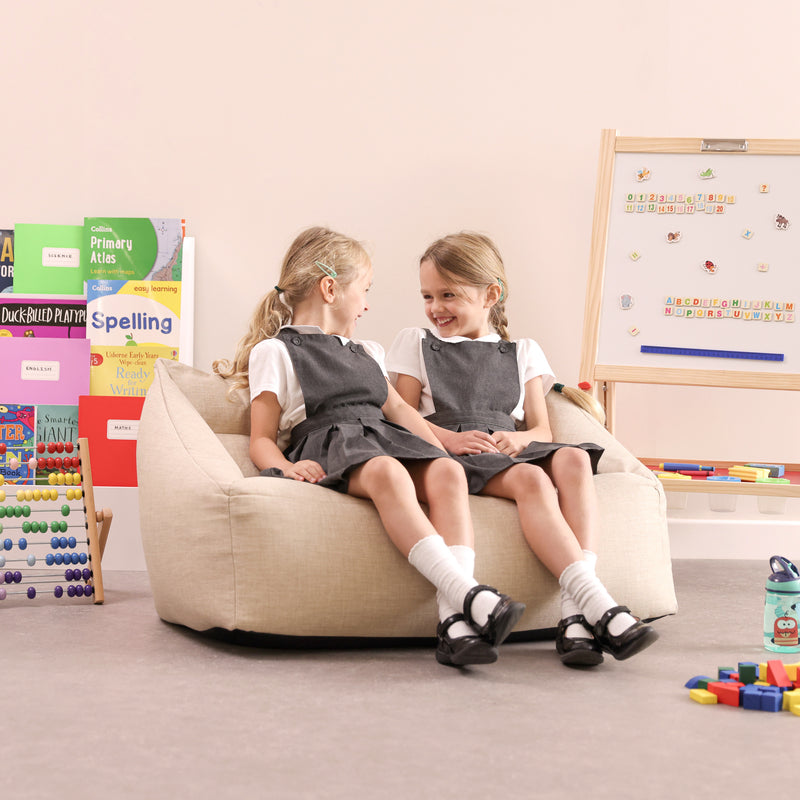 Neutral Kids Woven Bean Bag Seating, Learning SPACE