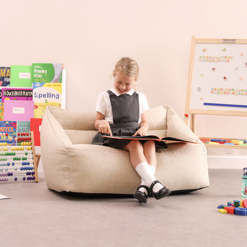 Neutral Kids Woven Bean Bag Seating, Learning SPACE