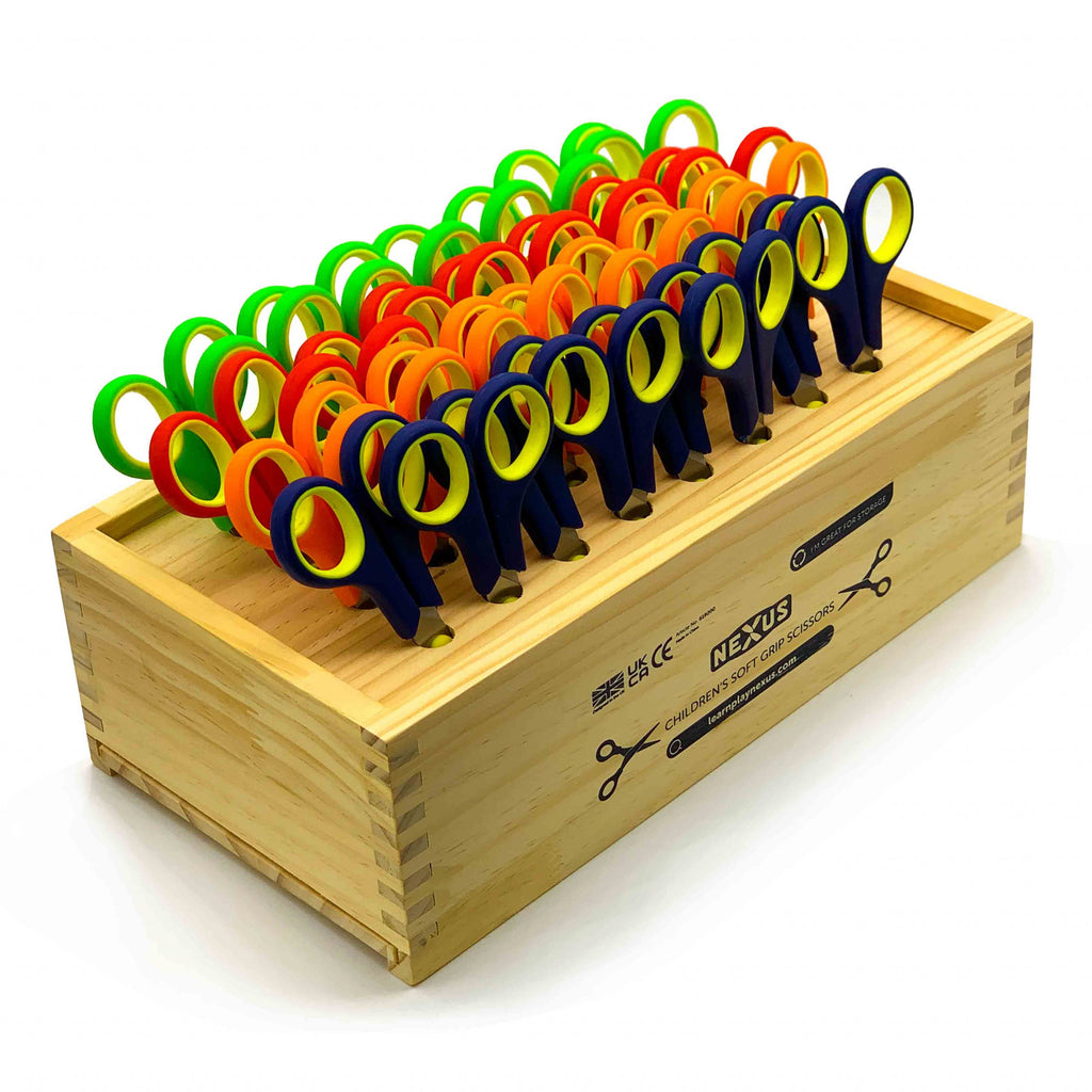 Nexus Children’s Soft Grip Scissors Set (32 Pairs), Learning SPACE