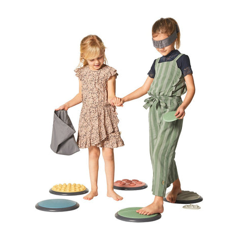 Nordic Tactile Discs 5 Large/5 Small Stepping Stones, Learning SPACE