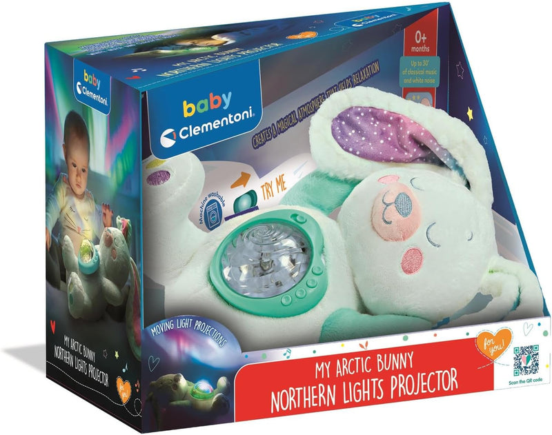 Northern Lights Arctic Bunny Projector Plush, Learning SPACE