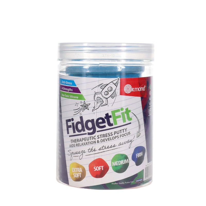 Ormond Fidget Fit Therapeutic Stress Putty - Pack of 4, Learning SPACE